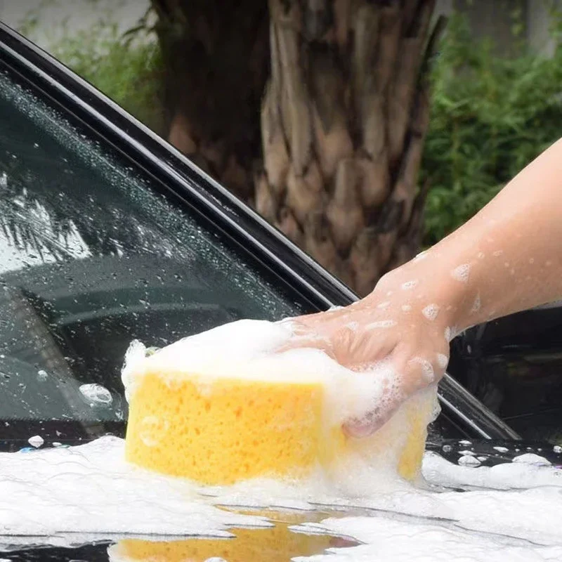 Car Wash Sponge Block Car Cleaning Supplies Large Size Sponge Brush Dusting Yellow Color  Car Detailing Wash Tool