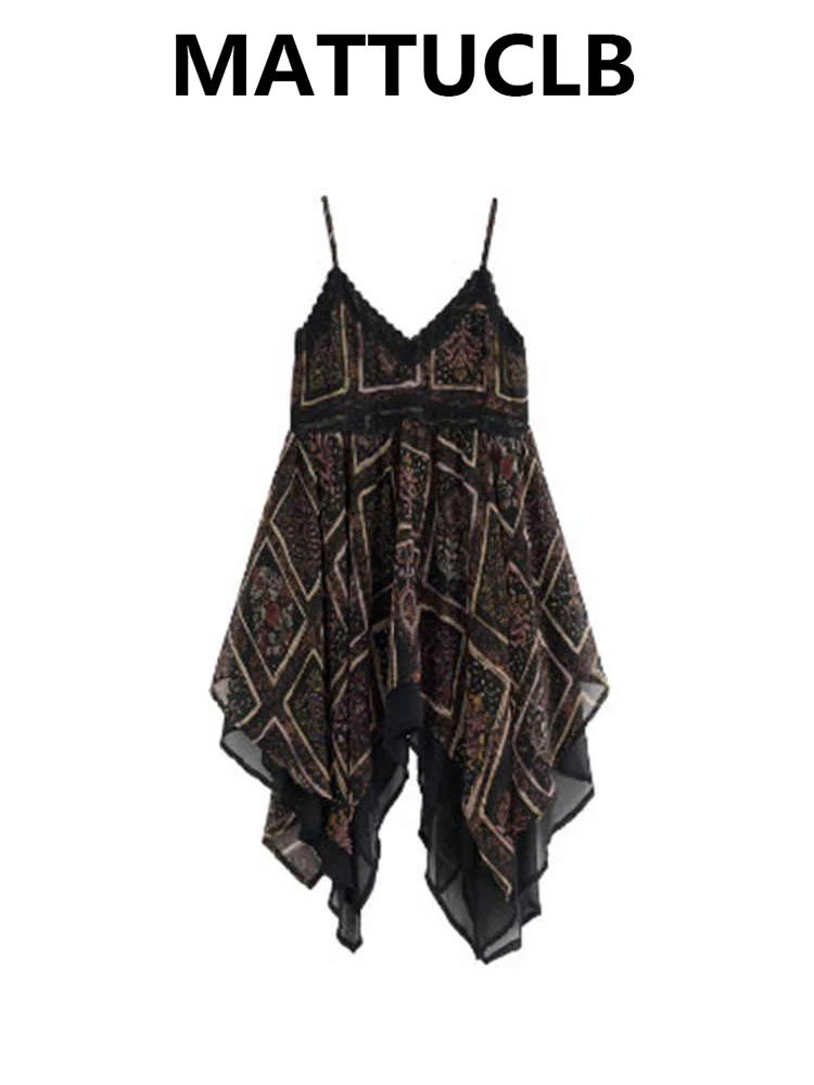 

Летний женский топ с лямкой на шее, богемный дизайн, винтажный топ 2000-х годов Y2k, темная академия, пляжный отдых, кокетка Gyaru, новинка японского языка