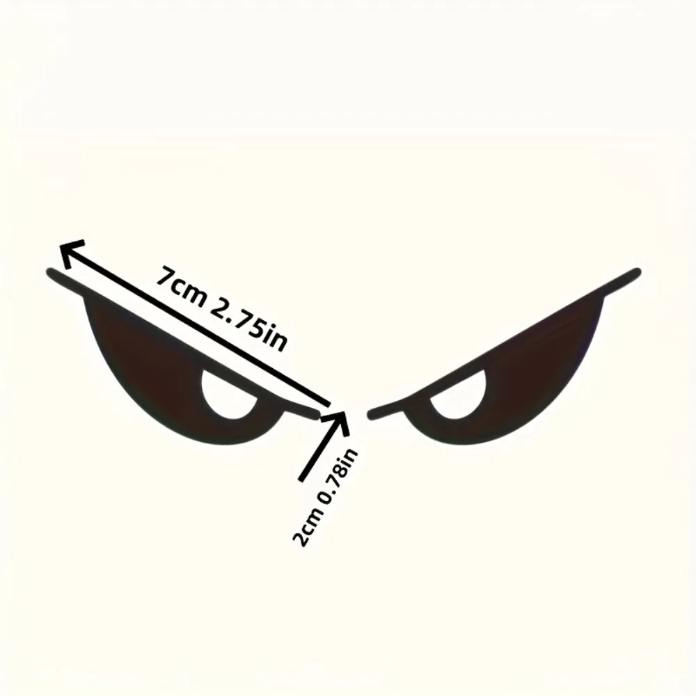 1Pair Evil‑Eye Vinyl Motorcycle Helmet Sticker, Waterproof Decal for Moto Fuel Tank Fairing Bicycle DIY Decor Accessories