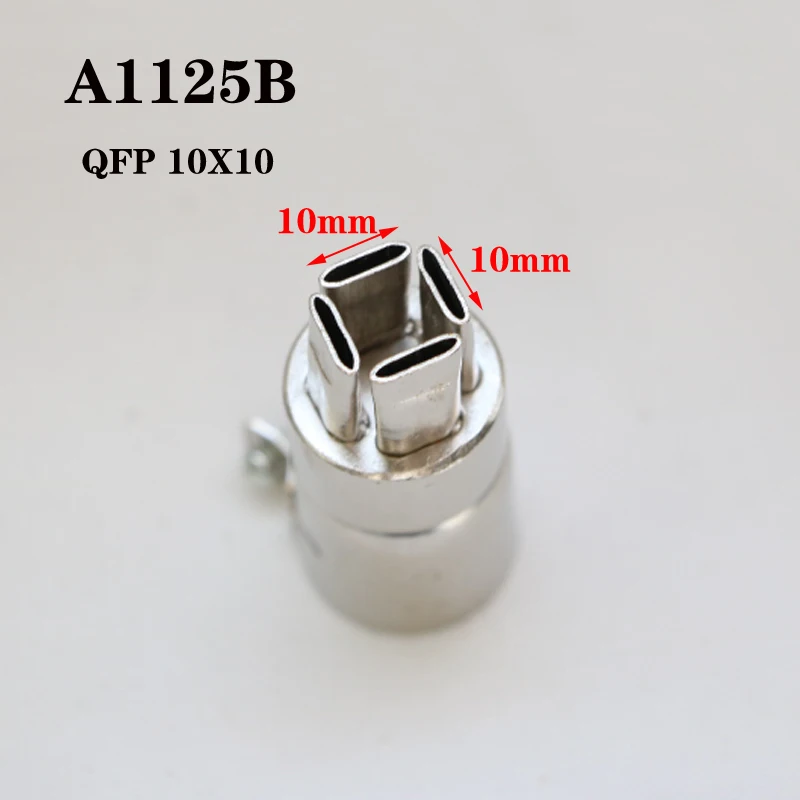 1Pcs 850 Hot Air Gun Head Air Nozzle Four Sides Air Outlet Square Nozzle Hot Air Gun Desoldering Station QFP Tool