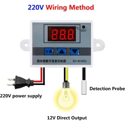 Factory Direct  W3002 Digital Control Temperature Microcomputer Thermostat Switch Thermometer New Thermoregulator 12/24/220V