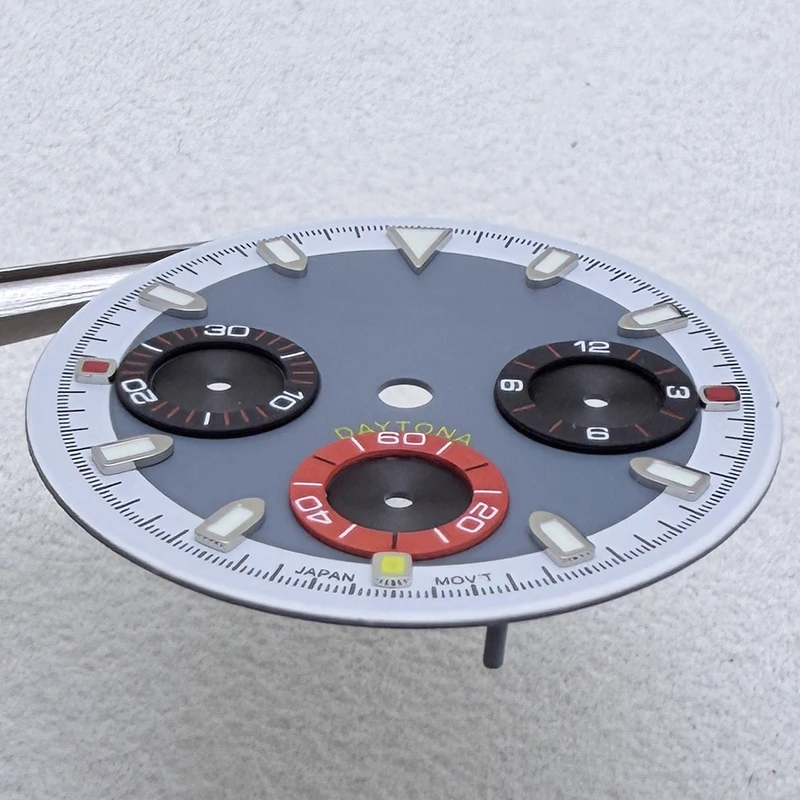 أفضل ساعة 29.5 مللي متر VK63 S شعار الطلب 3 عيون الأخضر مضيئة صالح VK63 حركة الطلب ساعة تعديل الملحقات