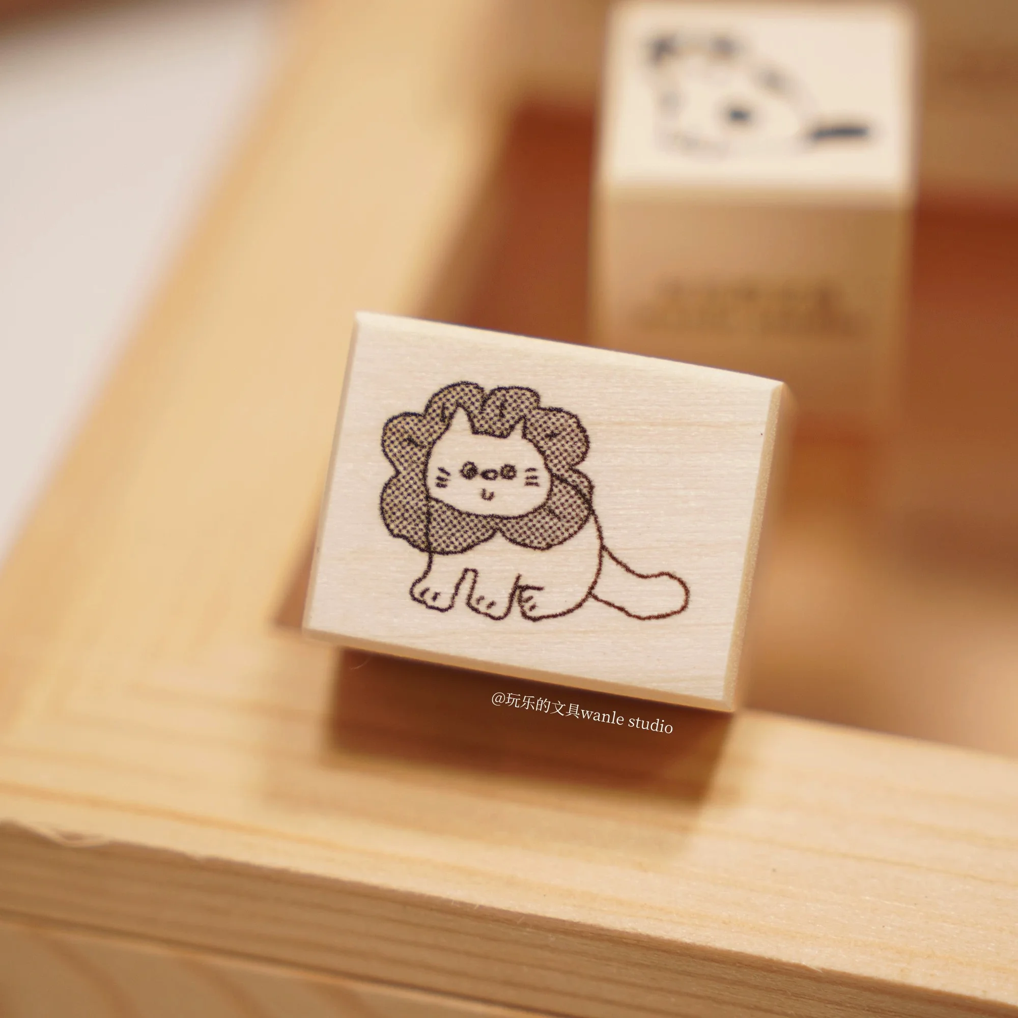 Wanle Studio Vintage Lovely Cat Wooden Rubber Stamp for DIY Scrapbooking Photo Album Card Making