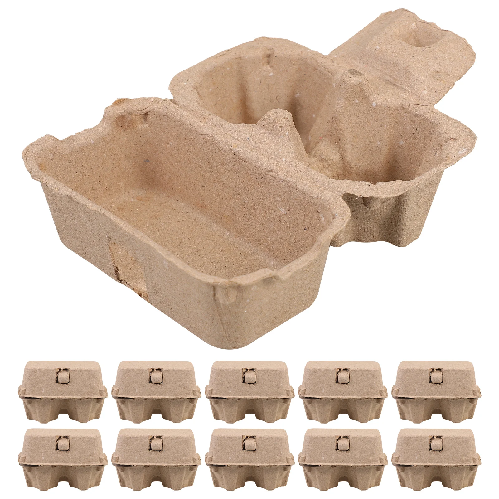 25 Pcs Natural Egg Carton Paper Pulp Tray Container Eggs Chicken Cartons Bulk Holder Empty Fridge