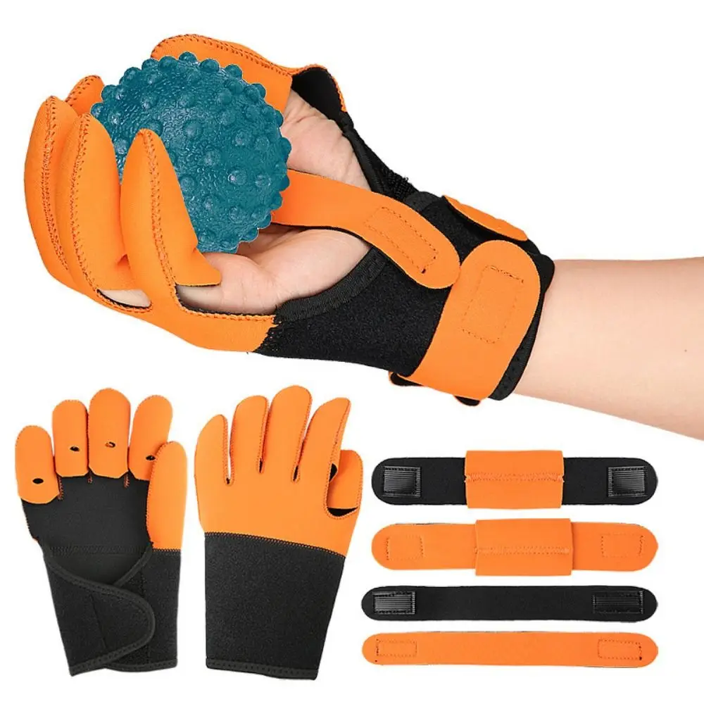 Finger Splint Hand Training Gloves Hand Brace Anti-Slip Protective Gloves Portable Anti Spasticity Finger Exerciser