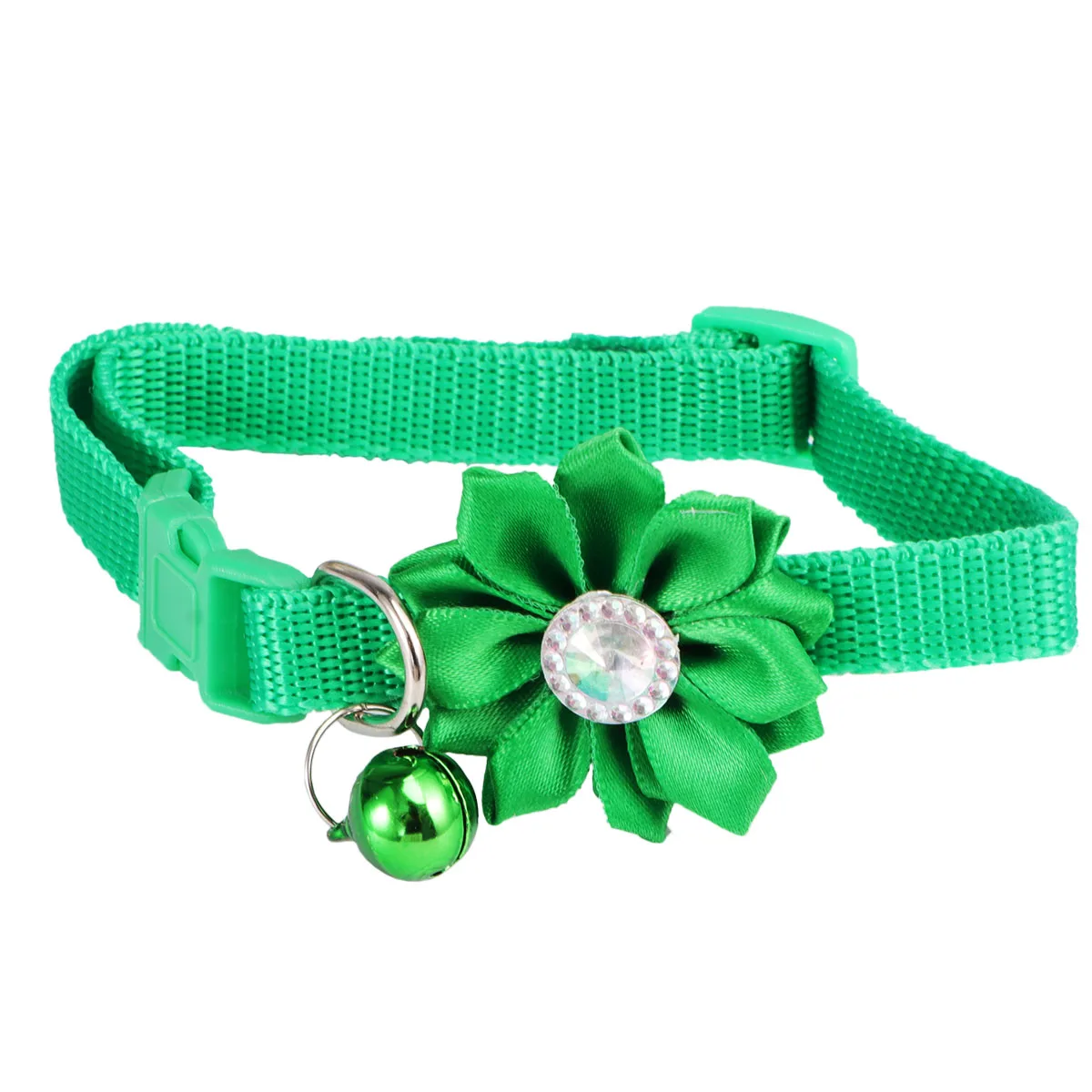 

Floral Necklace Bells Puppy Adjustable Flower Neckchain Elegant Durable Pet Necklace Fits Pet Supply Small Pets