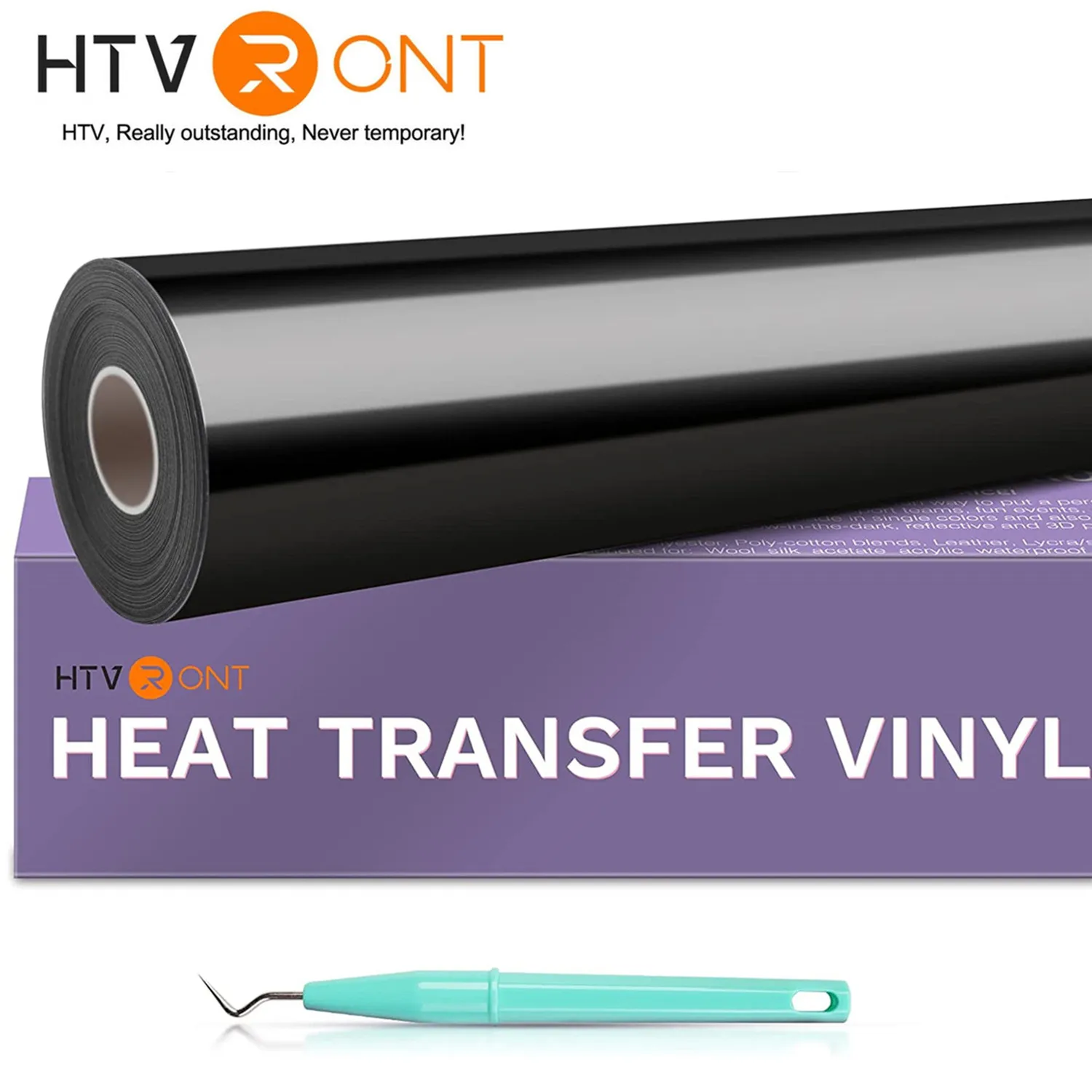 

HTVRONT 12"X30ft/30x900cm Heat Transfer Vinyl Roll for Cricut Craft Heat Press Iron On DIY HTV Film For T-shirt Clothes Printing