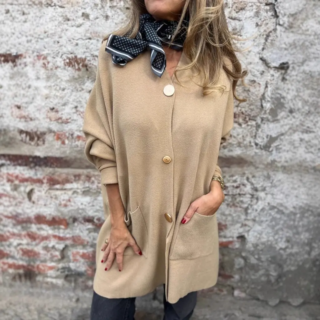 

Повседневное однотонное длинное открытое пальто-кардиган на одной пуговице, осень-зима, новый стиль, женская модная верхняя одежда для