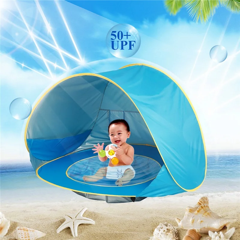 UV-bescherming Baby Strandtent Zon Onderdak Draagbare Outdoor Zwembad Speel Schaduw voor KidsBaby Zwemmen Speelgoed Kinderen Water Spelen ﻿