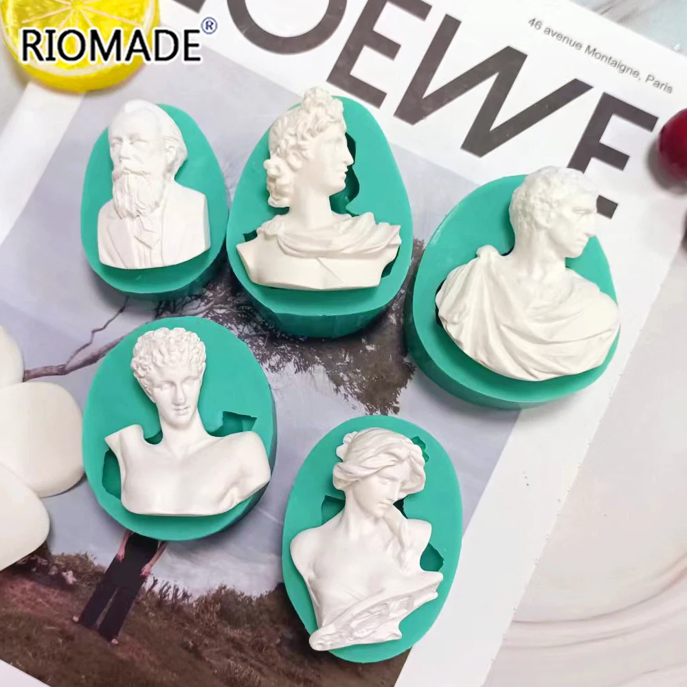 Goddess Scholar Statue Model Decoration Baking Tool Aromatherapy Gypsum Epoxy Resin Handmade Simple Style Silicone Mold