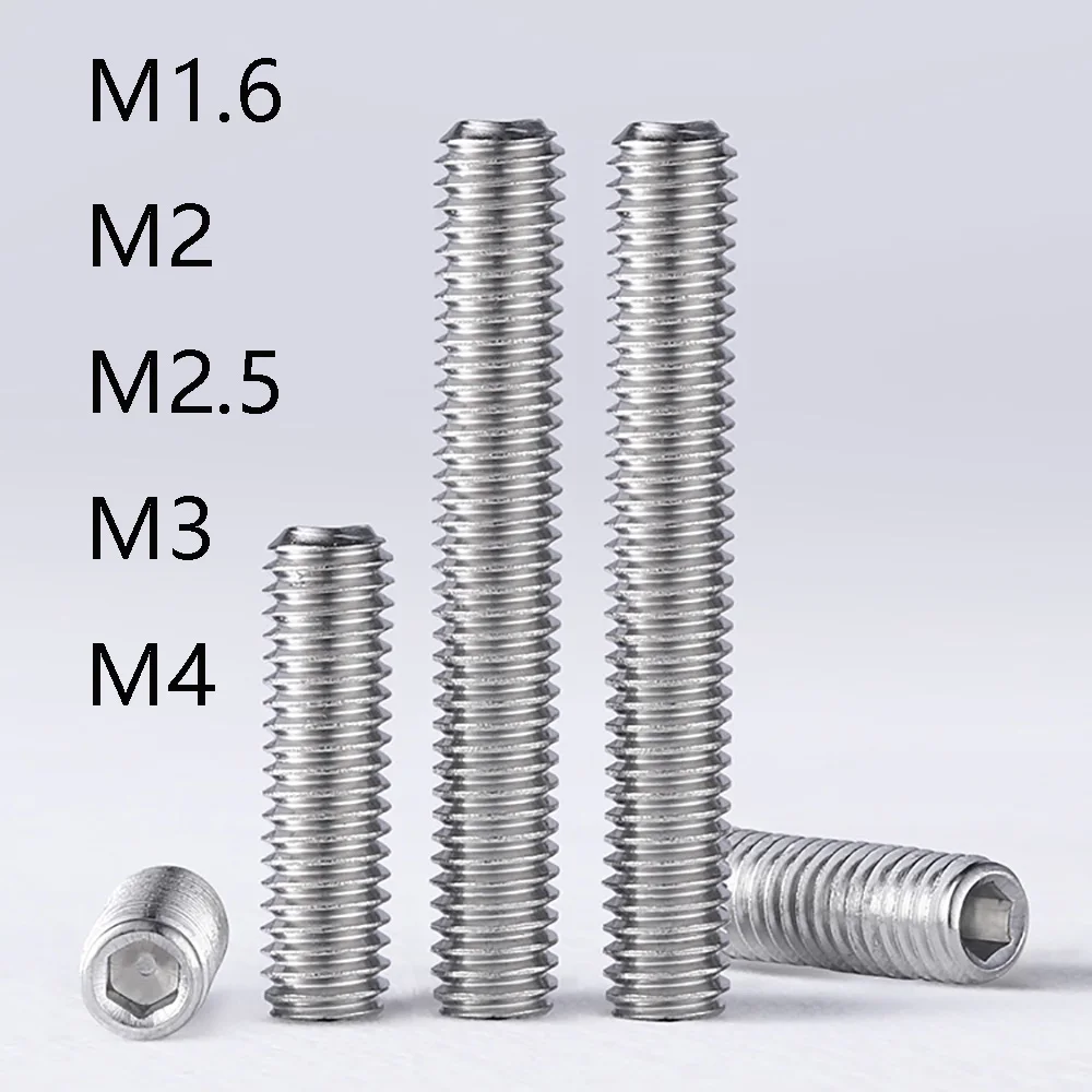

Винты С шестигранным отверстием и наконечником из нержавеющей стали M1.6 M2 M2.5 M3 M4 304