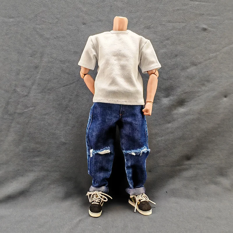 1/6 مقياس 12 بوصة الجينز للدمى الذكور 12 بوصة عمل الشكل الدنيم السراويل 30 سنتيمتر BJD دمى الزي الرجال السراويل لشخصية العمل