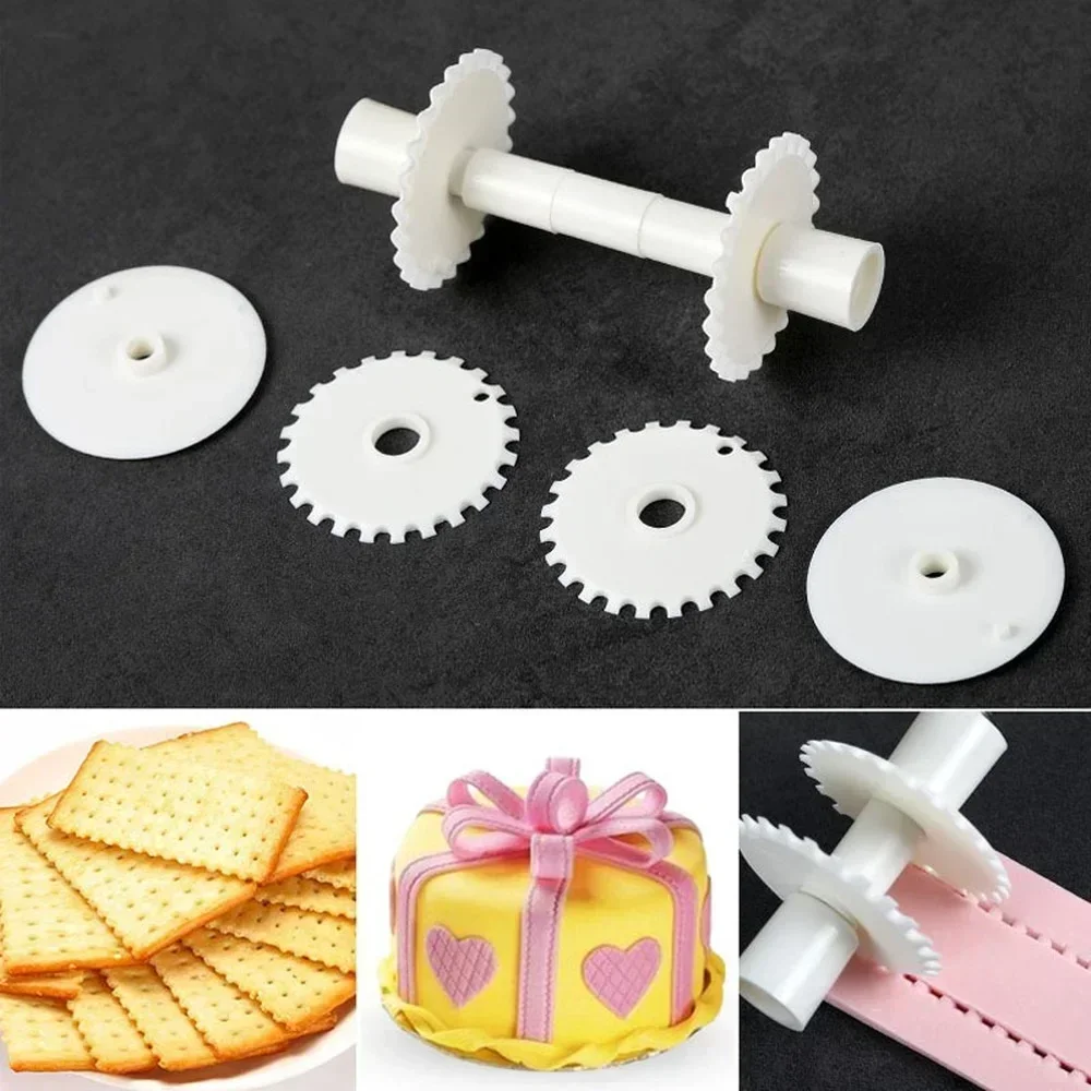 Fondant Ribbon Roller Cutters Flower Border Cake Decoration Mold DIY Dough Cutting Tool Pastry Tools Accessories Baking Supplies