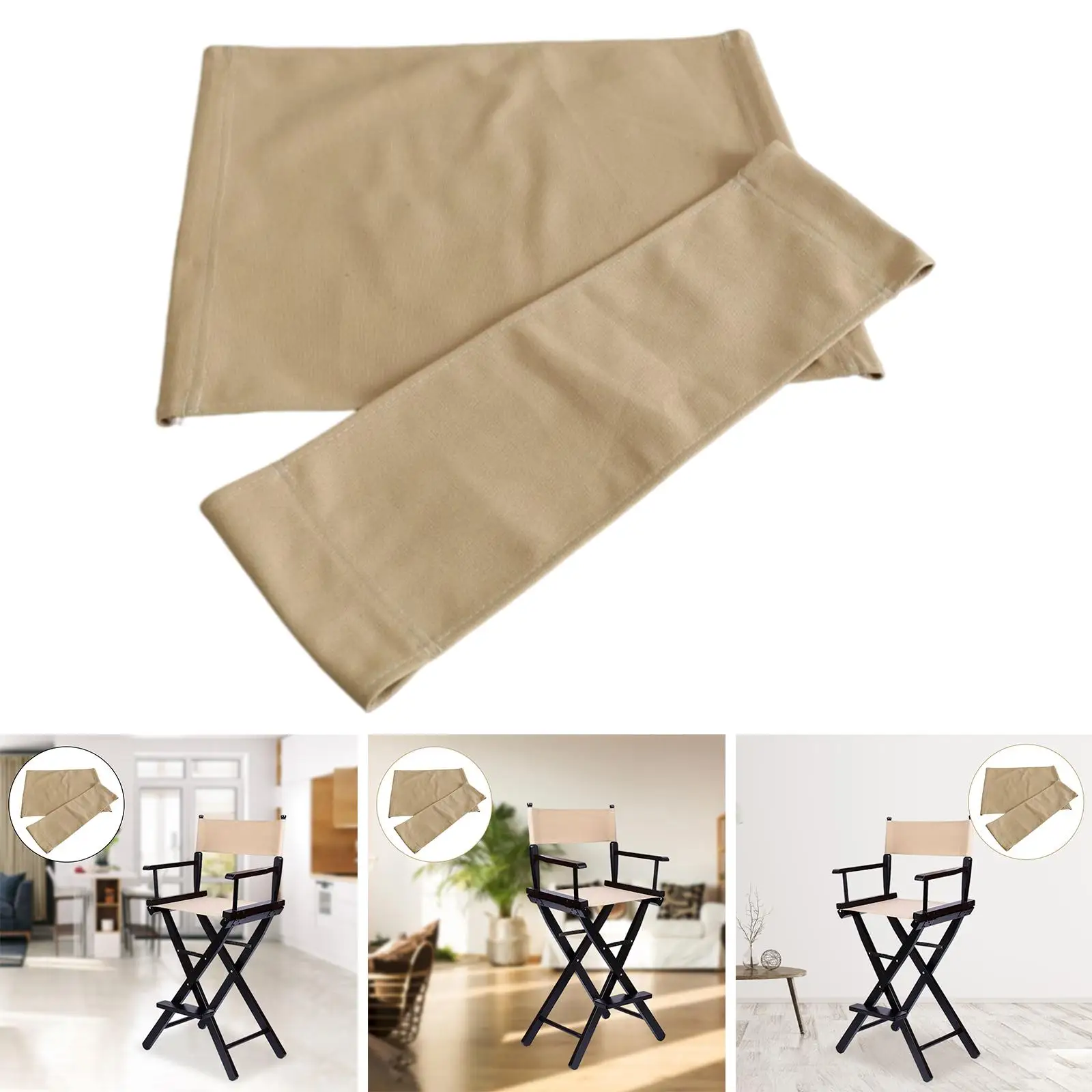 Casual Chair Replacement Canvas Patio Covers Machine Washable with Wood Stick Seat and Back Easy to Clean for Movie Chair Cover