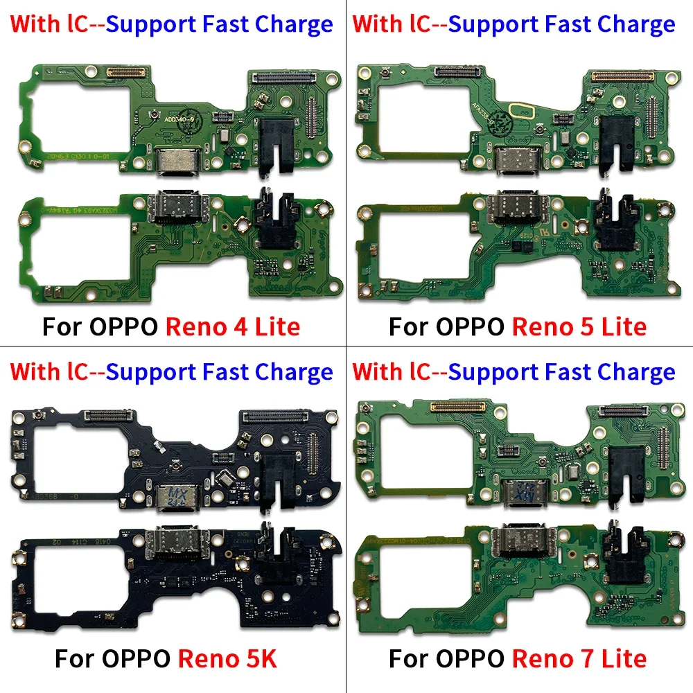 10Pcs USB Power Charging Connector Plug Port Dock Flex New For Oppo A95 A74 Find X3 Lite Realme 8 Reno 6 Lite  4 5 5K 7 Lite