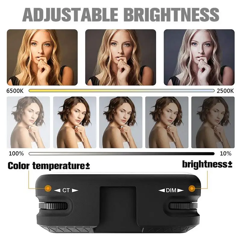 Lampe LED avec clip sur ordinateur portable, éclairage pour vidéoconférence, webcam n'aime, demandes de renseignements, diffusion en direct, YouTube