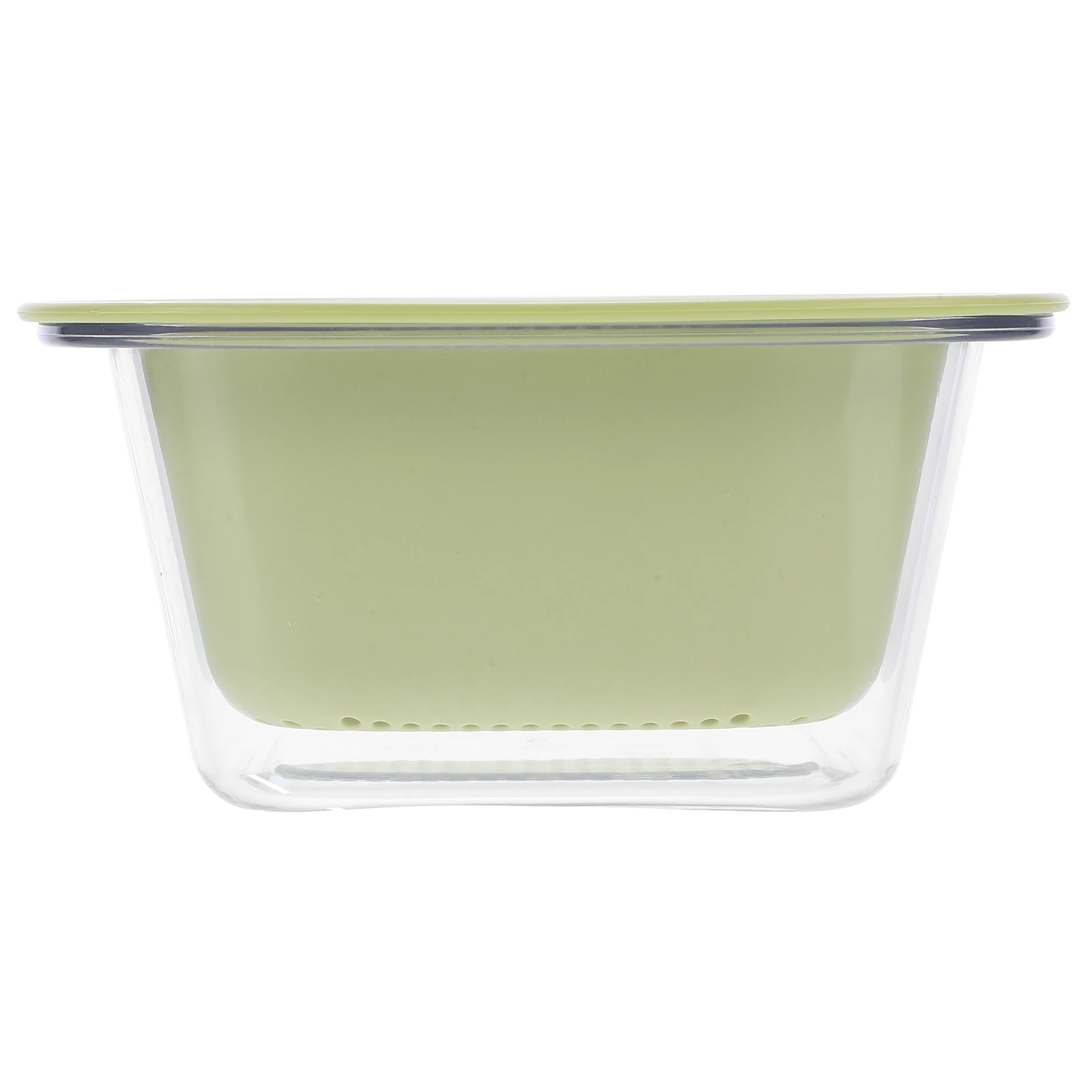 

1 Set Reusable Plastic Draining Basket Fruit Vegetable Washing Basin Lightweight Kitchen Strainer Colander Dual Layer Drain