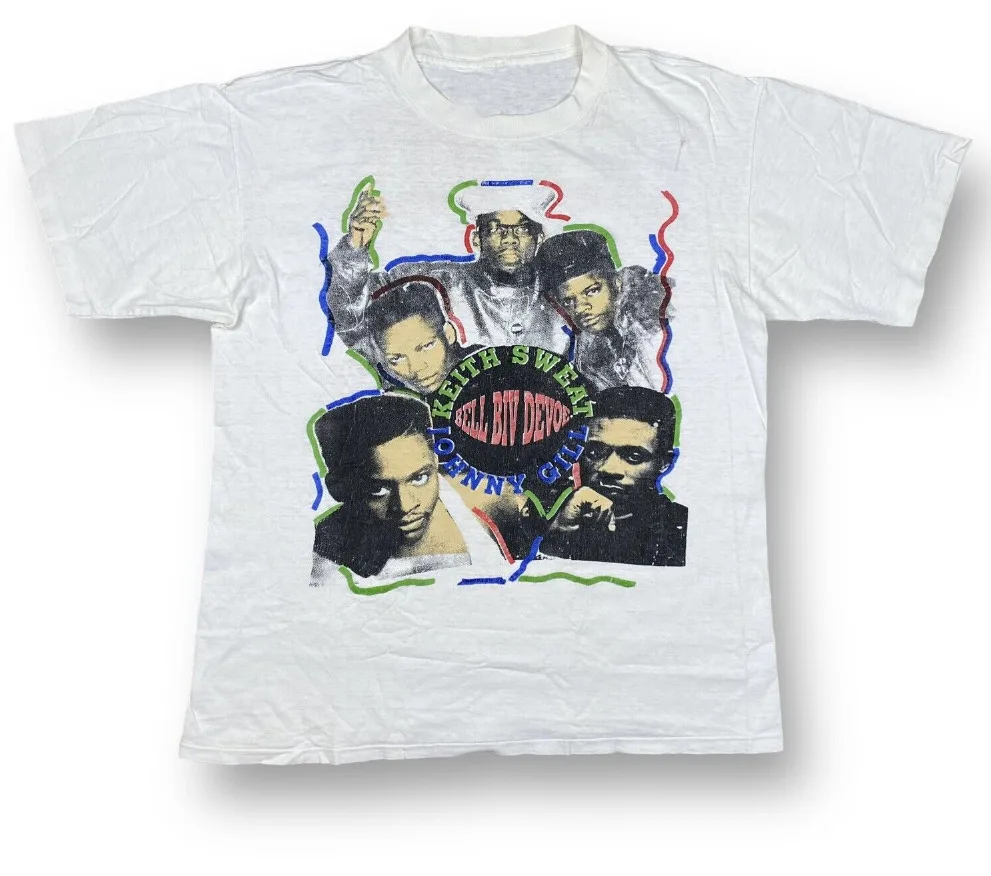 Vtg Bell Biv Devoe Band Music Tour Cotton White All Size T Shirt AA1344