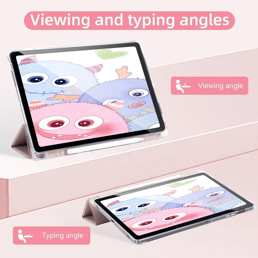 Pour Samsung Galaxy Tab S9 FE 11 Plus S9 S8 S7 Plus FE 12.4 pouces coque arrière transparente pour tablette pour Tab S7 S8 11 "porte-crayons