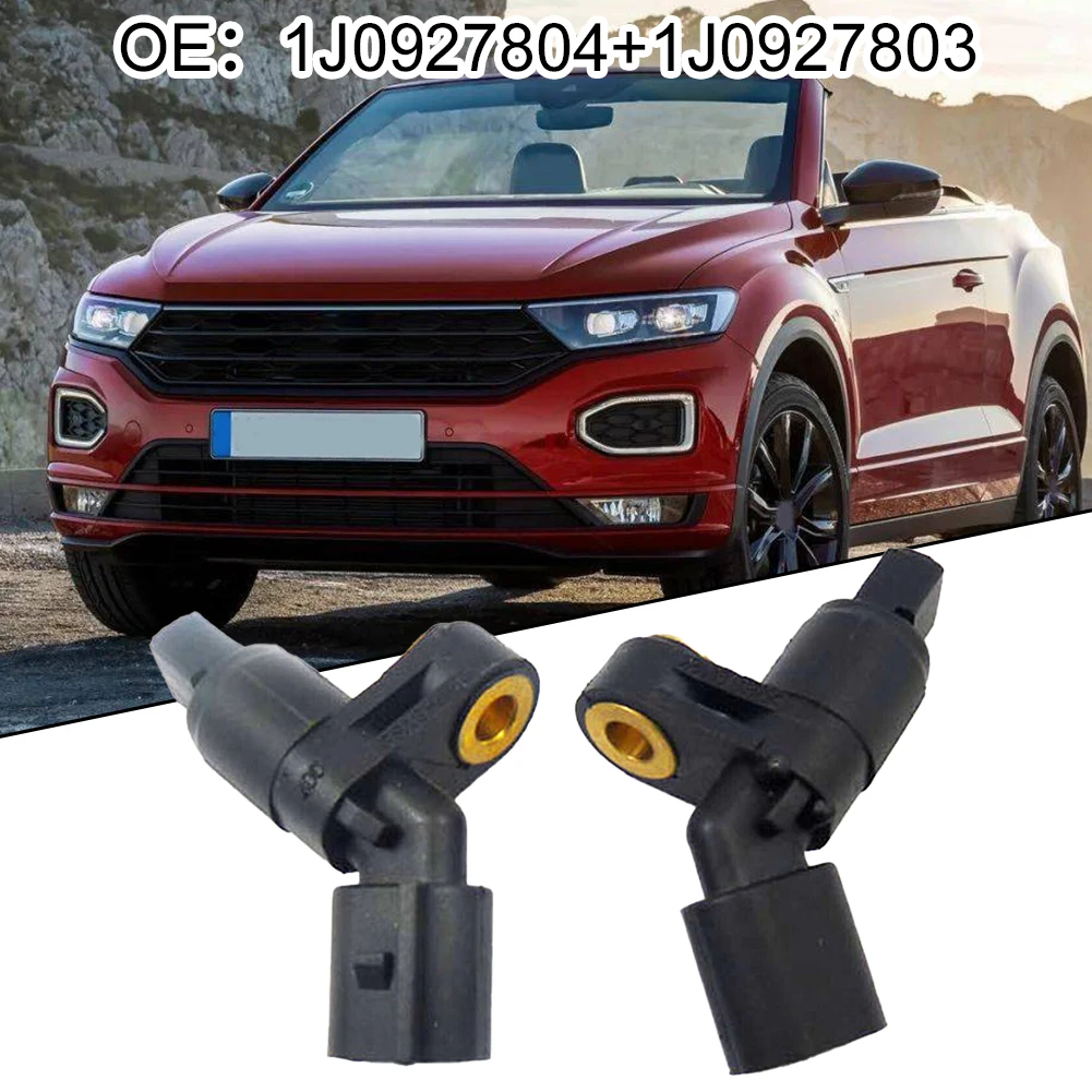 العلامة التجارية الجديدة عجلة السرعة الاستشعار أجهزة الاستشعار 1J0927803 + 1J0927804 ABS مكافحة قفل الفرامل الأسود اكسسوارات السيارات للجولف ل جيتا #2