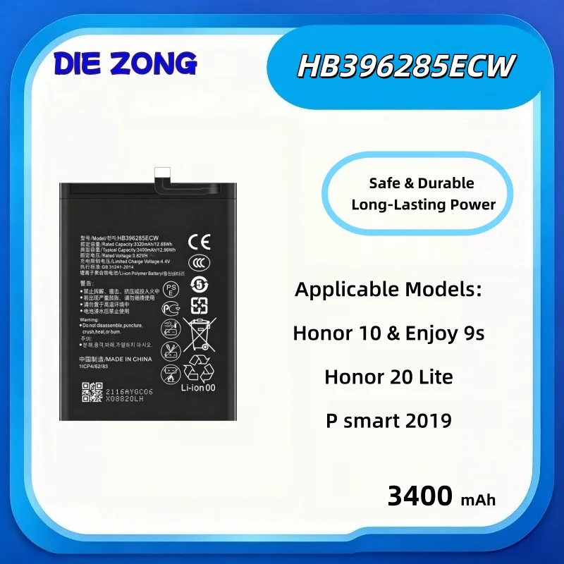 HB396285ECW for Huawei Honor 10/Enjoy 9s/Honor 20 Lite Mobile Phone Battery High Performance, Long-lasting Battery Life in Stock