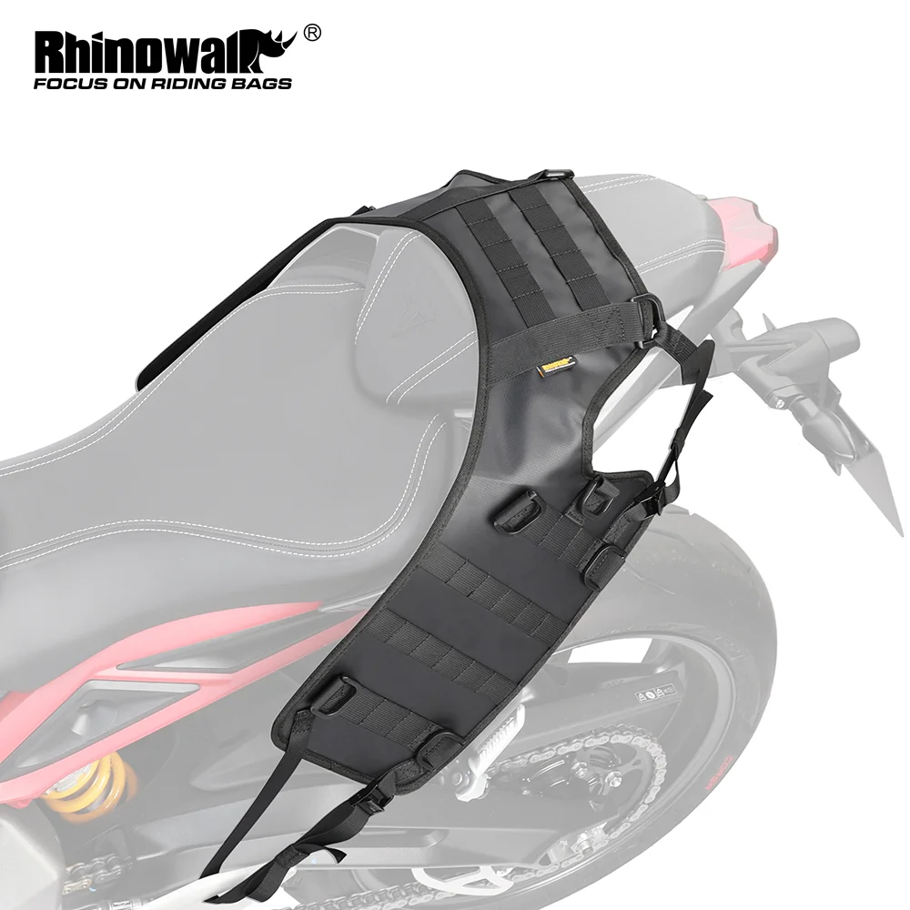 Rhinowalk Motorcycle Saddle Bag Base Fits Universal Motors Back Seat Bag Install Pad Rack Tail Side Bag Motocross Accessories