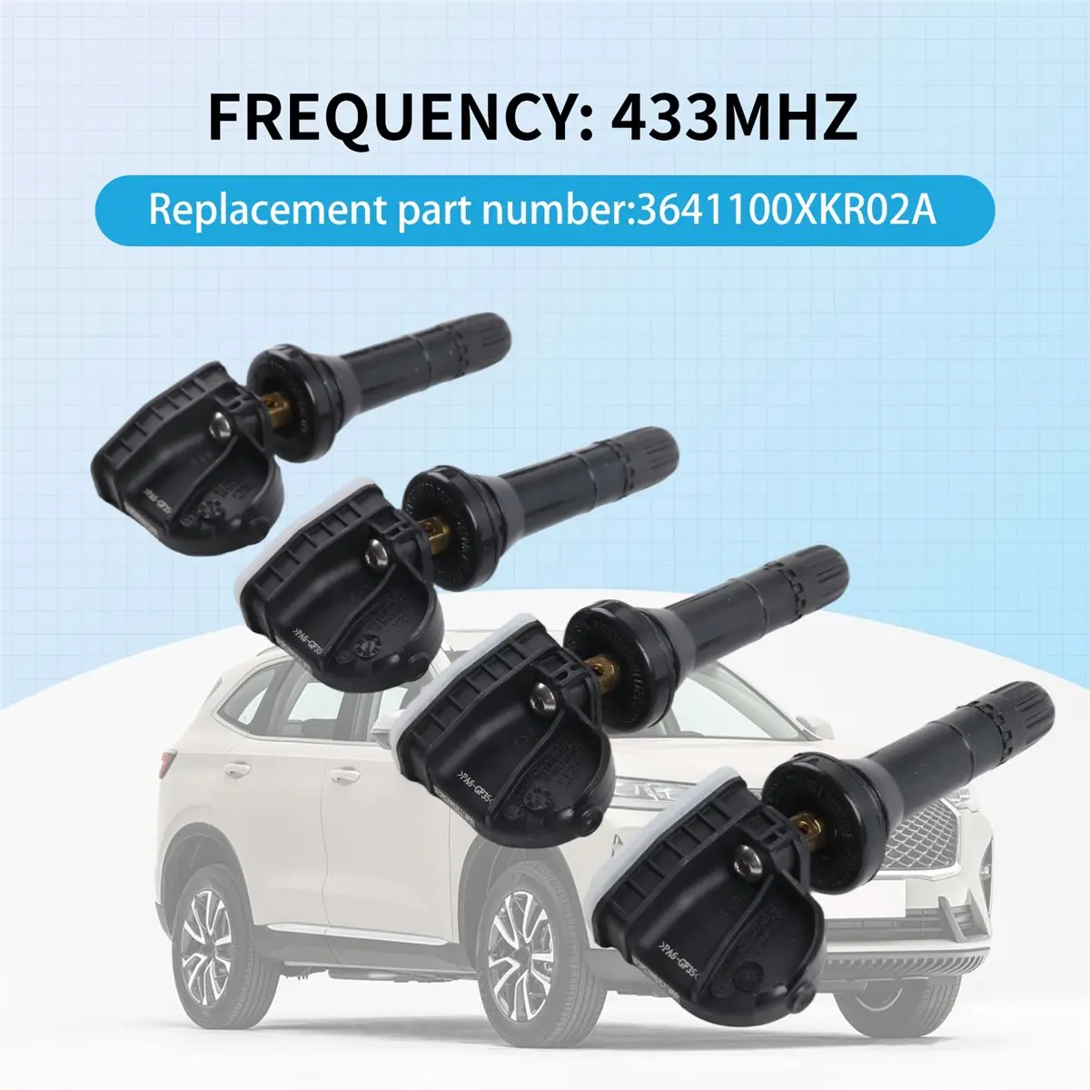 #23Z (black)4Pcs TPMS Tire Pressure Sensor 433MHZ for Great Wall Haval 2019,Automotive Parts & Accessories