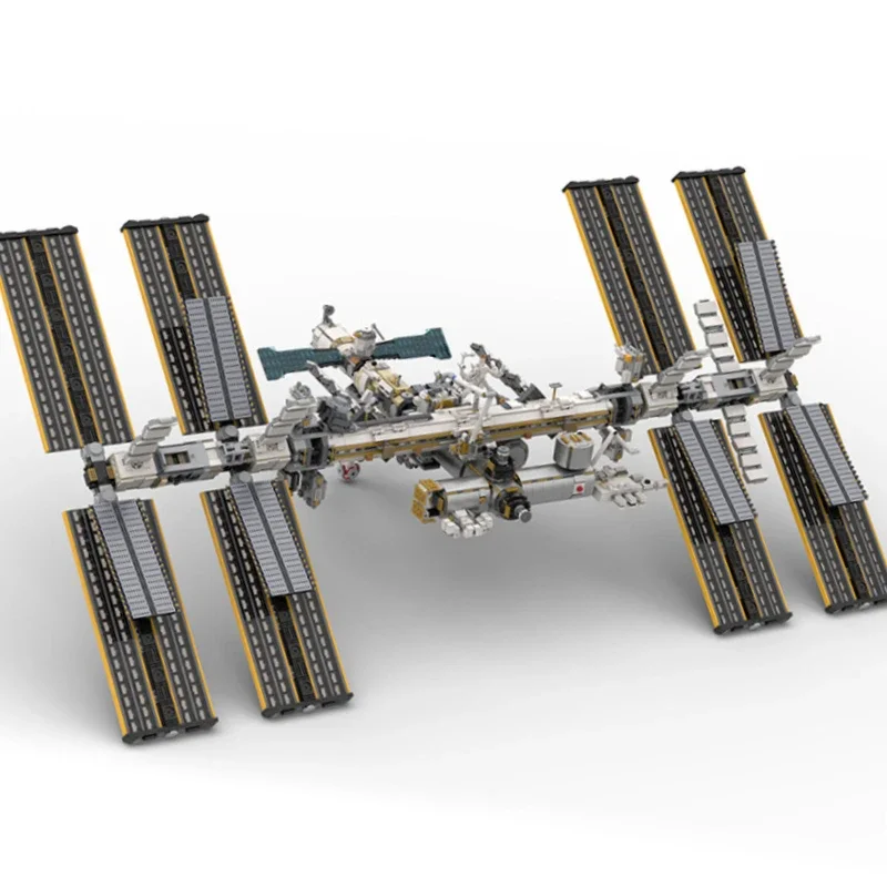 MOC Universe Aerospace International Space Station Building Blocks 1:110 Scale Model Detection Bricks Toy Children Birthday Gift