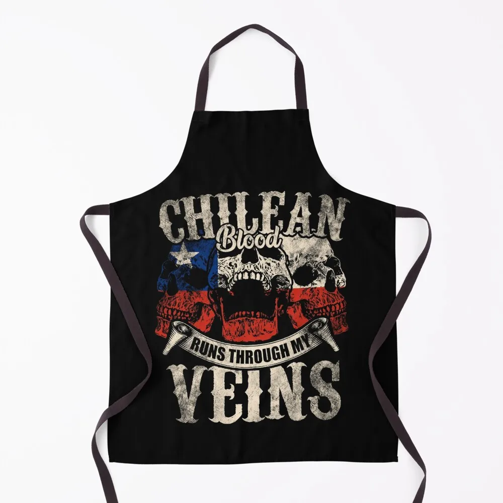 Chilean blood flows through my veins Apron christmas 2024 Kitchen Supplies Apron