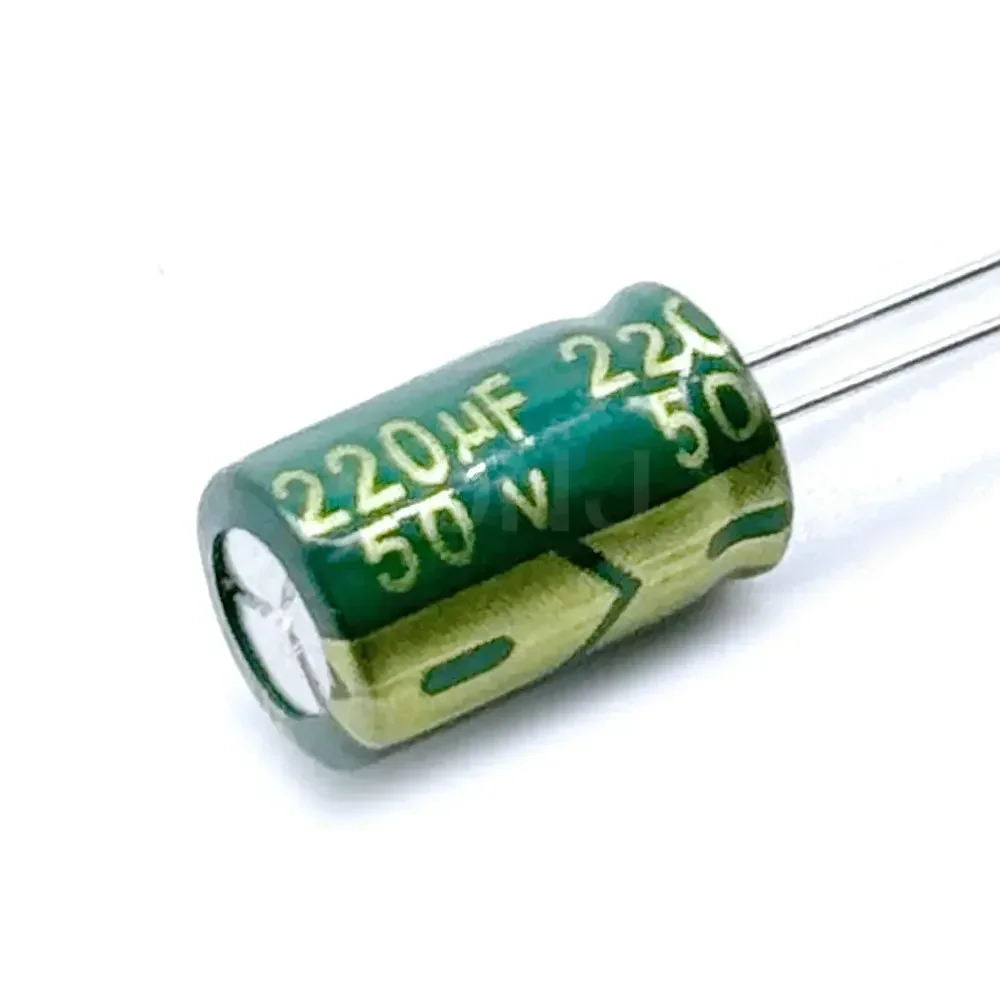 220uF 50V Aluminum Electrolytic Capacitor 8x12mm Low ESR High Frequency 50WV 220MFD 50VDC 50V220uF 220uF50V ±20%