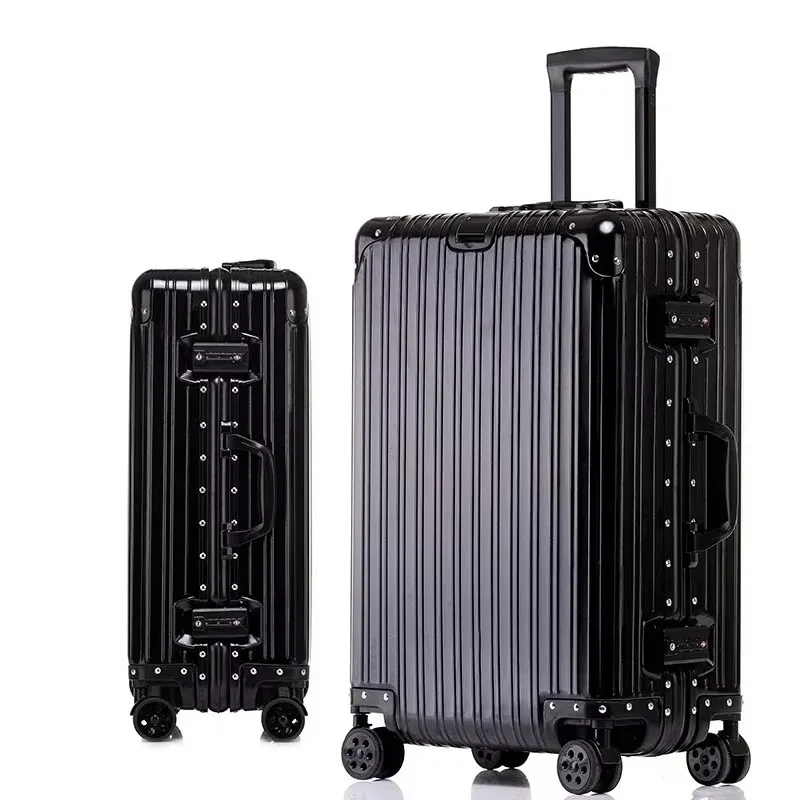 100% aluminium-magnesiumlegering reiskoffer Hoge kwaliteit rolbagage 20/24/26/29 '' Trolleybagage Handbagage Cabinekoffer