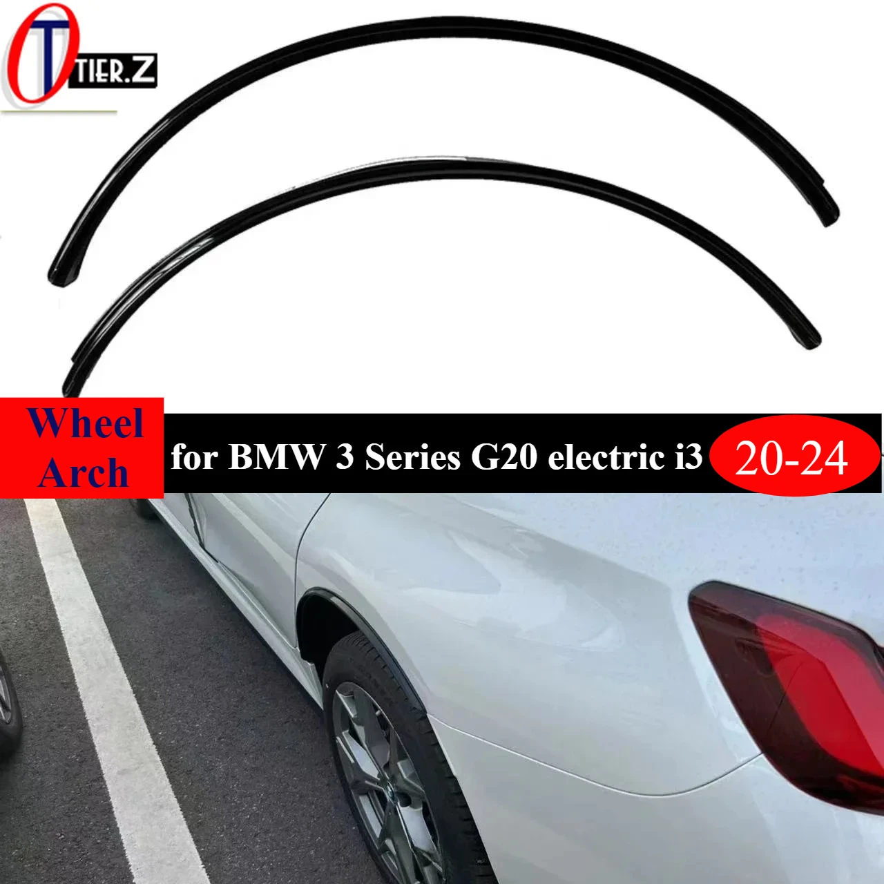 

Для BMW 3 серии G20 Electric I3 2020-2024 гг. Автомобильные наклейки на заднюю колесо, черная крышка, аксессуары, Стайлинг, молдинги