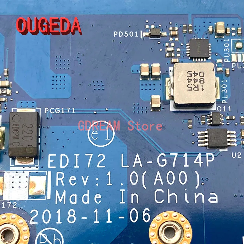 Imagem -06 - Ougeda-placa-mãe Laptop para Dell Inspiron 3481 3584 3781 Cn0m5kn5 Cn-08r7k3 0y381g 0x0yh6 0yk2k8 La-g714p