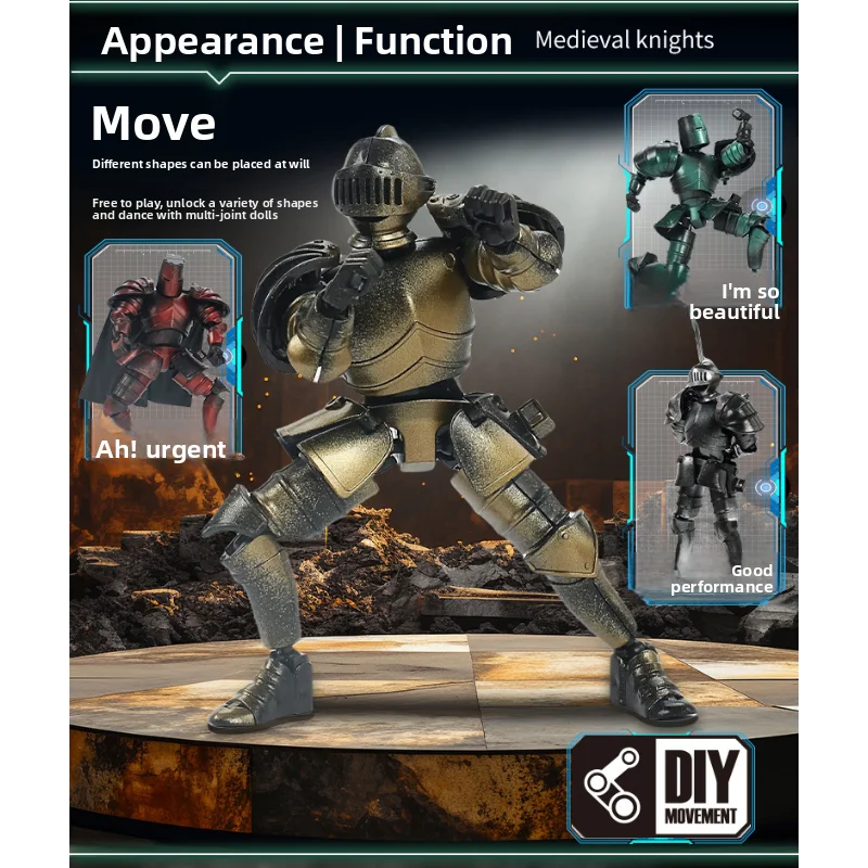 Mittelalter Skelett Ritter Multi Jointed Bewegliches Spielzeug Multi Form Action Figure DIY Mannequin Mecha Montieren Kinder Spielzeug Geschenke
