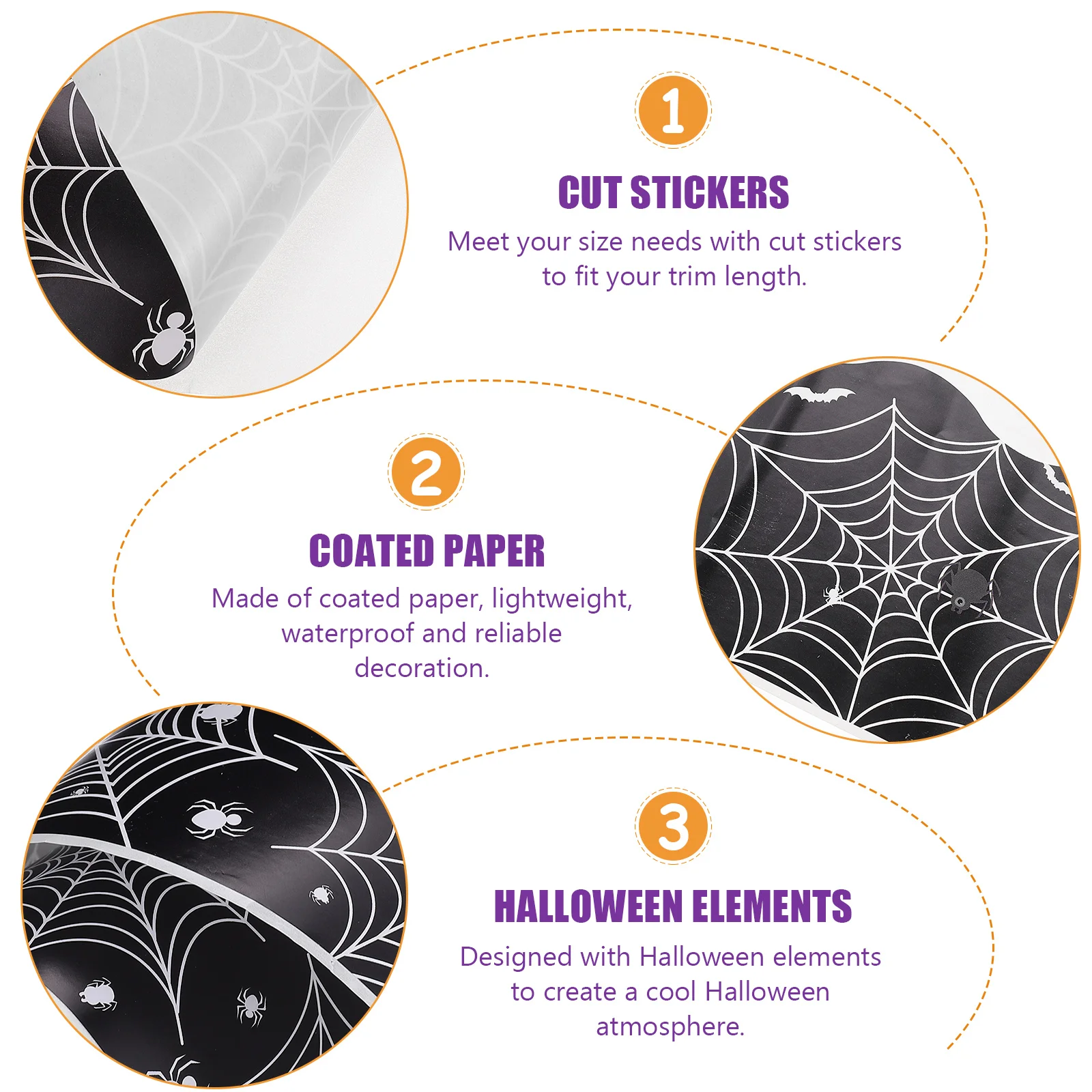 

Black Board Border Stickers Self Adhesive Spider Frame Wall Decals Classroom Decor Supplies Bulletin DIY Trim Halloween Party