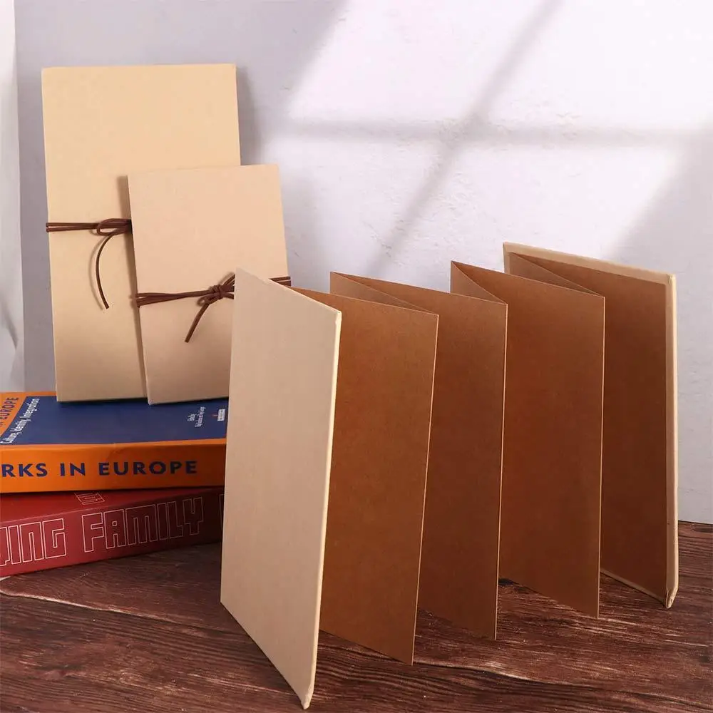 Creative Folding Accordion Photo Album Gift Kraft Paper Photocard Surprised Photo Book 10 Page Graffiti DIY Surprise Gift Couple