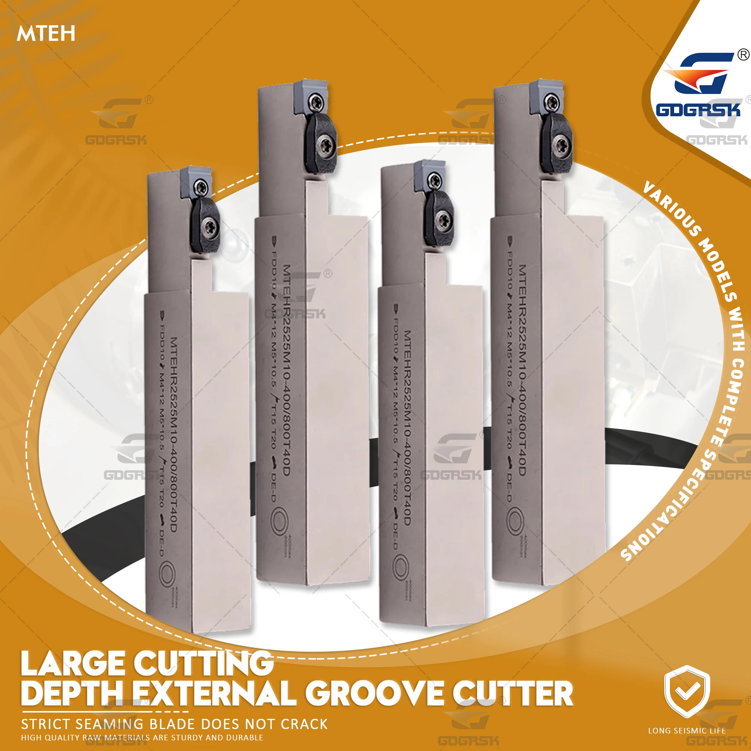 1PC Large Cutting Depth Straight Groove Cutter Bar MTEHL Arc Large Cutting Depth Extended End Groove Cutter Bar MTEHR2525M10 08