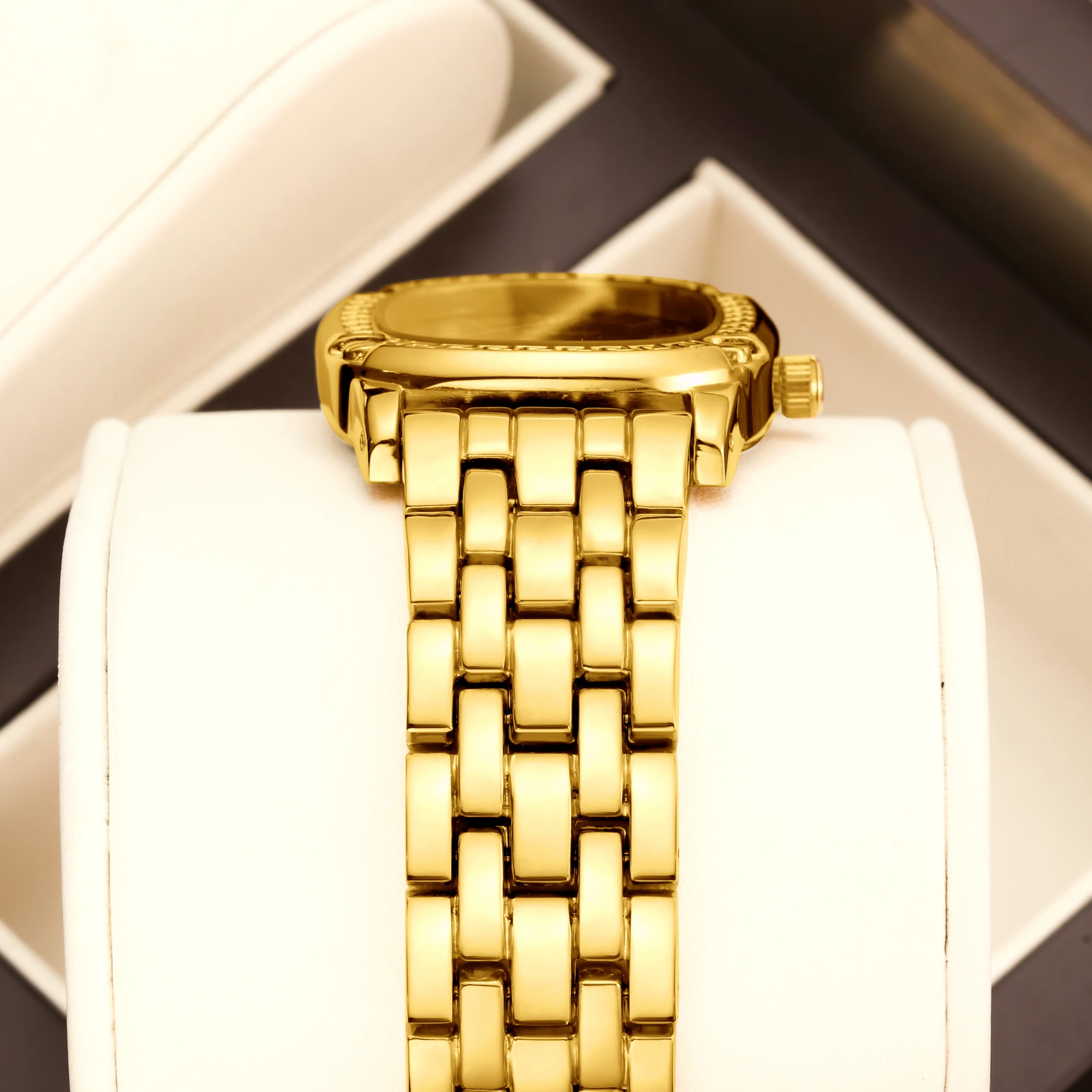 Yalalusi Merk Dames Quartz Horloge Goud Luxe Klassieke Stijl 2024 Hot Box Verwijderaar Ion Plating