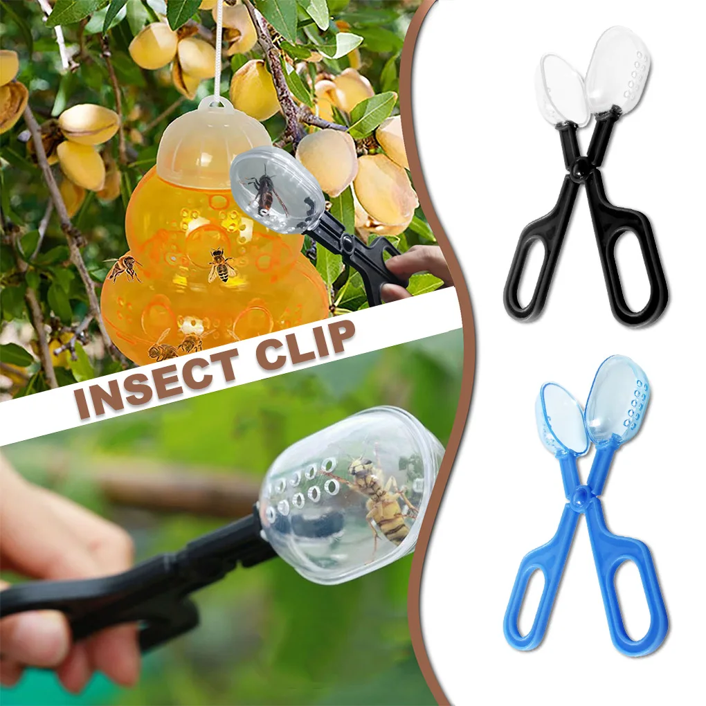 Portable Transparent Insect Catcher Scissor Indoor Outdoor Kids Fish Tank Bug Scooper Clamp Tong Tweezer Biology Study Supplies