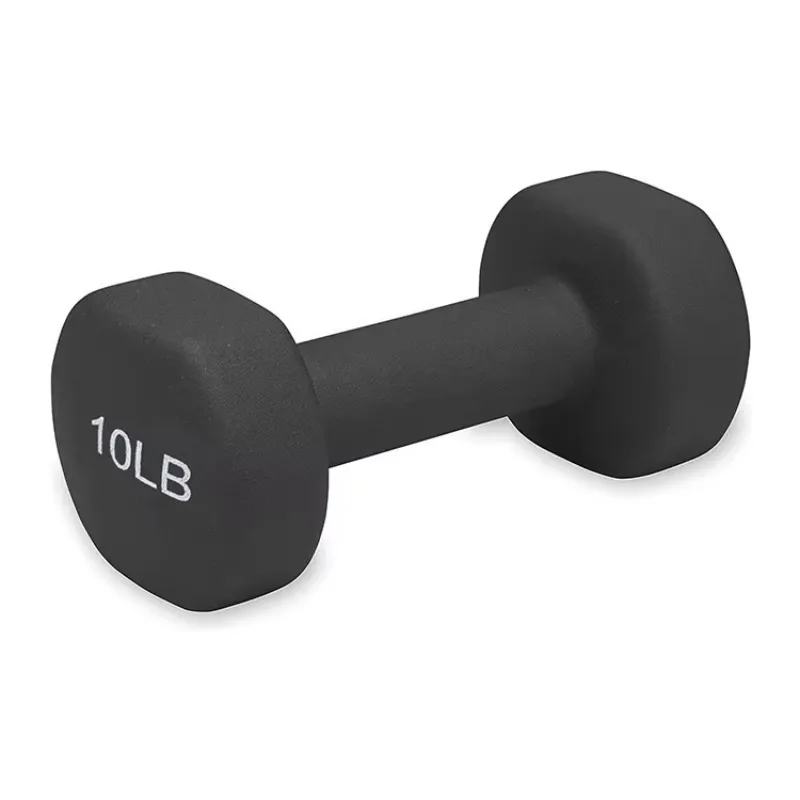 

Hexagon PVC Coated Dumbbells 10LB Anti-Slip Hand Weights Set of 2 for Home Office Gym Dorm