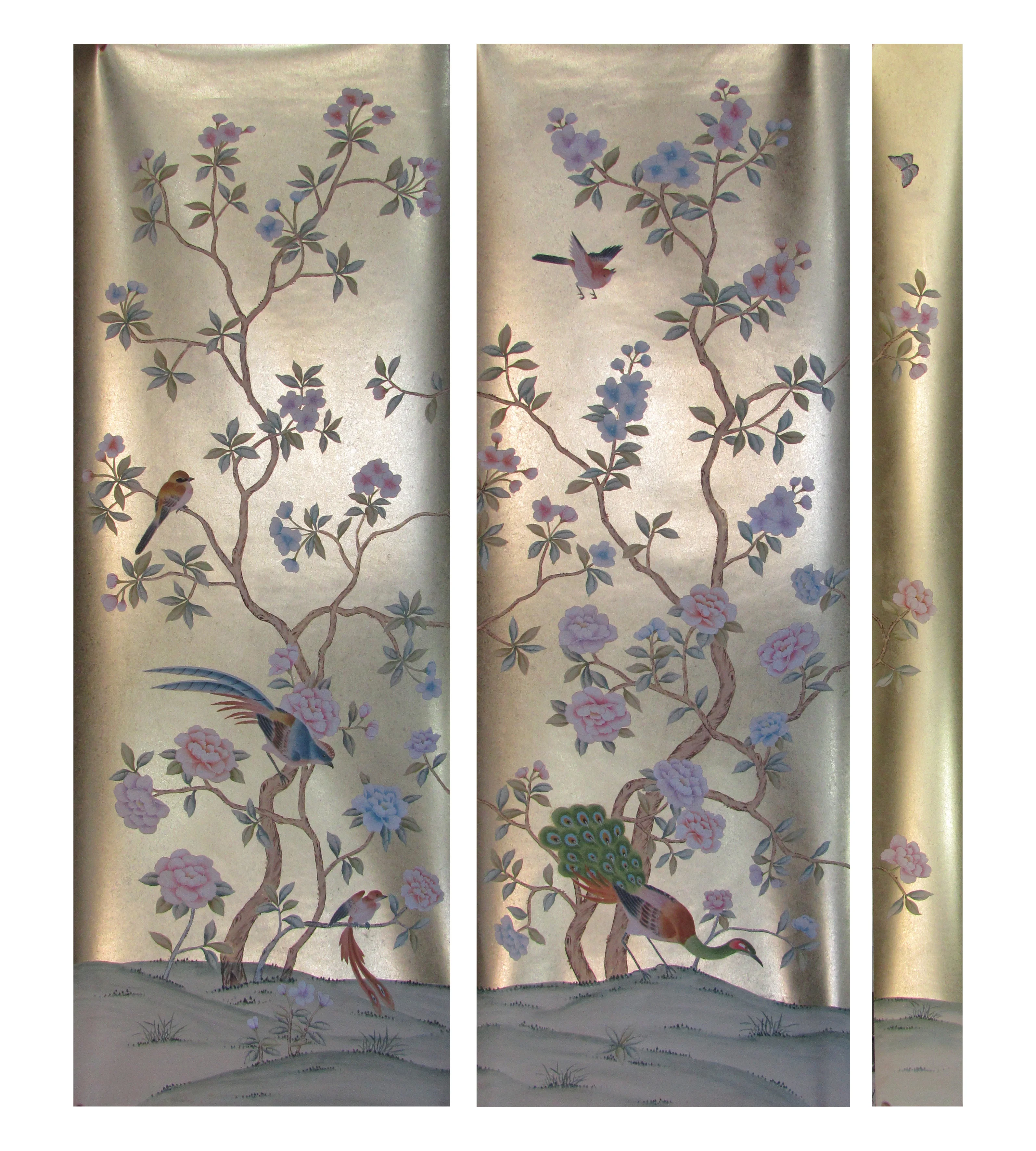 Luxury Wallpaper/Paintings Hand-Painted Flowers/Birds Bedroom/Living/Study/Dinning Room Sofa/TV Elegant Papel Pintado De Pared