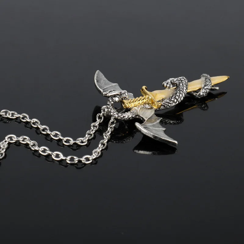 Vintage Steampunk Luminous Dragon Pendant Necklace For Women Men Glow In The Dark Animal Clavicle Chain Punk Hallowen Jewelry