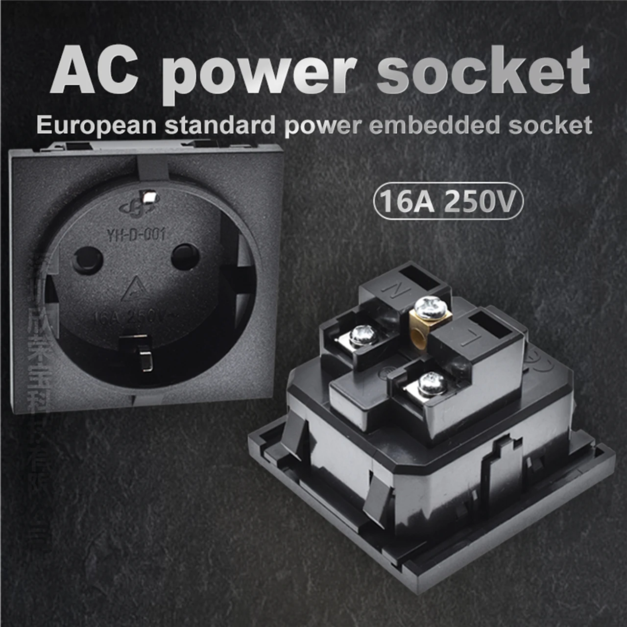 Europe socket embedded industrial outlet Inverter output socket EU universal electrical Russia,South Korea AC power connector16A