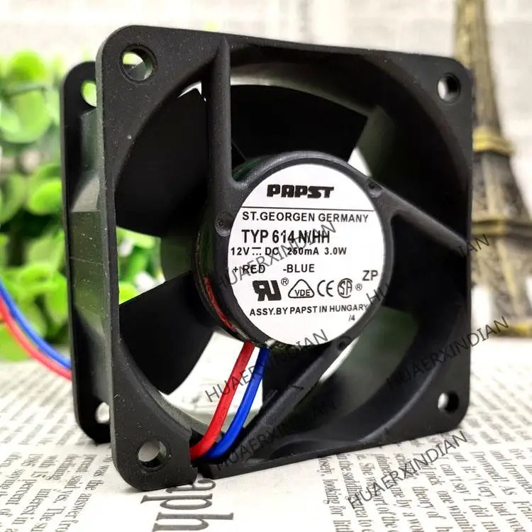 Nuevo TYP 614 N/HH 6025 12V 3,0 W 6CM Kit de montaje de ventilador de refrigeración