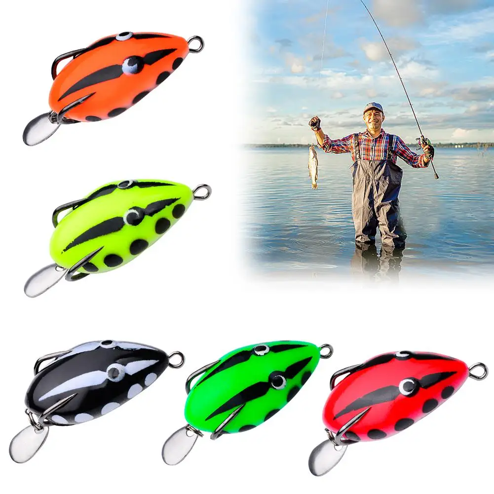 

Frog Lures Propeller Legs Soft Fishing Lure Wobblers Artificial Bait 4cm 5g Eyes Plastic Hollow Body