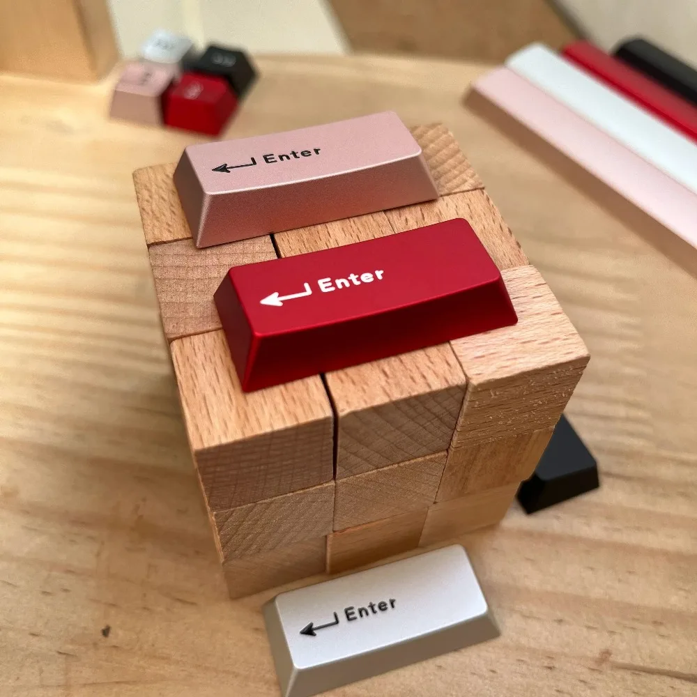 Aluminum Alloy Metal Keycaps Customized Cherry Profile Point Key Cap Matte Gold Mirror Gold Artisan Design Keycap for Gamers