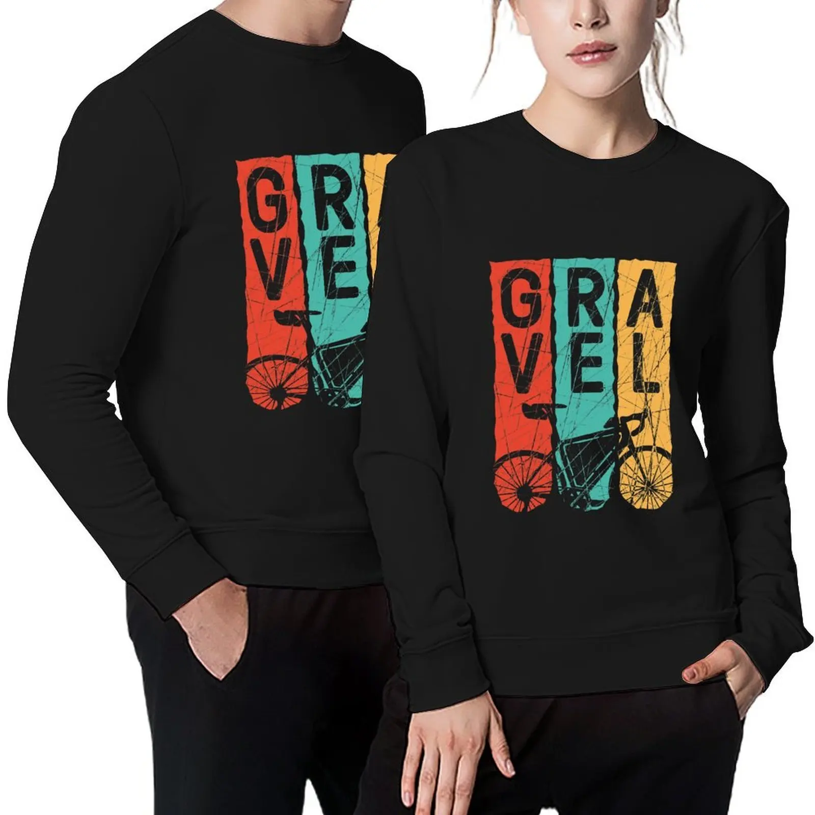 

Vintage Gravel Bike Bikepacking Cyclocross Lover Gift Pullover tracksuit anime clothing men's coat men's clothes pullover