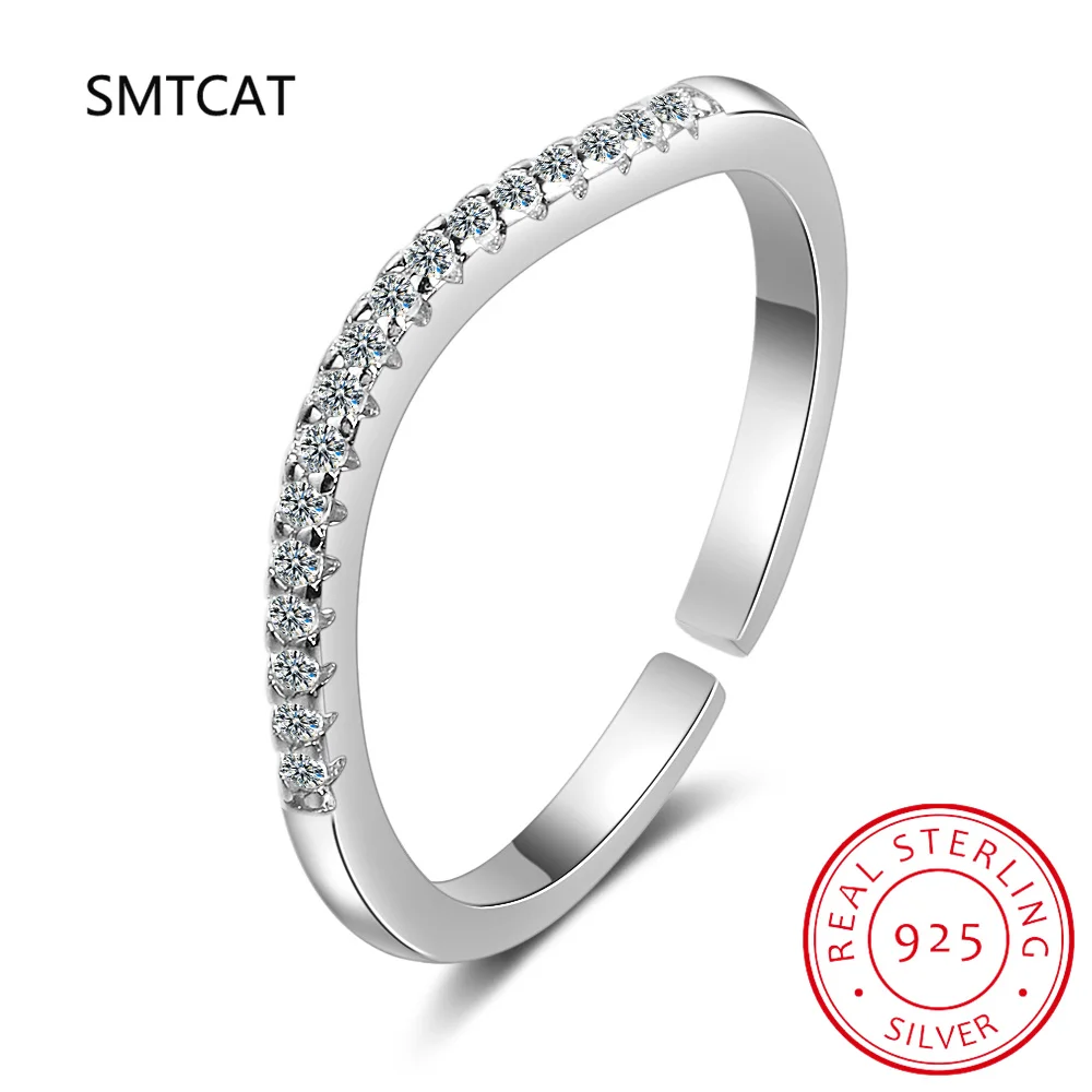 925 Sterling Silver Classic Sparkling Zircon Wedding Engagement Band Promise Bridal Ring Anillos For Women Fine Jewelry Gift view 3