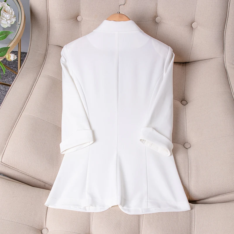 Spring Summer Women Blazers Jackets Coat for Ladies Office Work Wear Career Interview Professional Female Outwear Tops