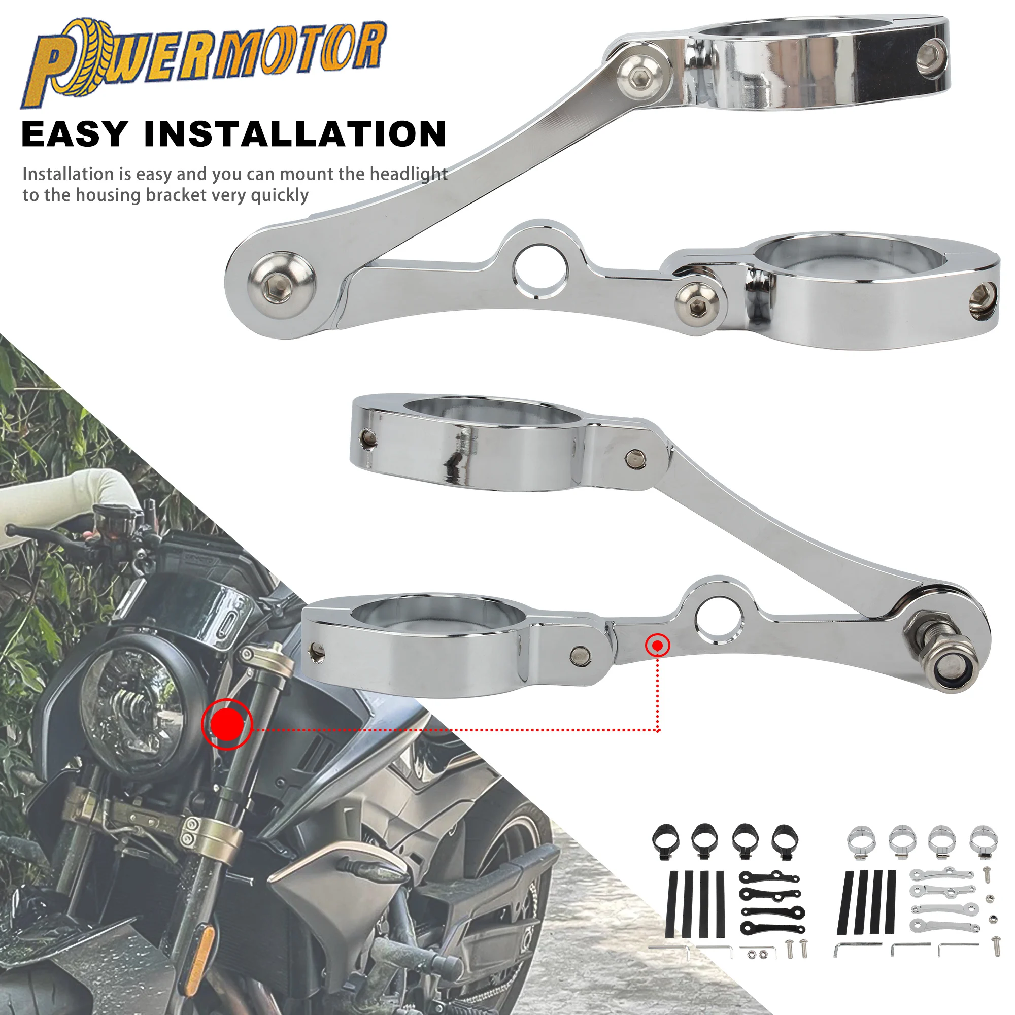 

Universal Motorcycle 39mm to 41mm Headlight Bracket CNC Aluminum Fork Tube Mount Clamp Accessories For Motocross Dirt Bike